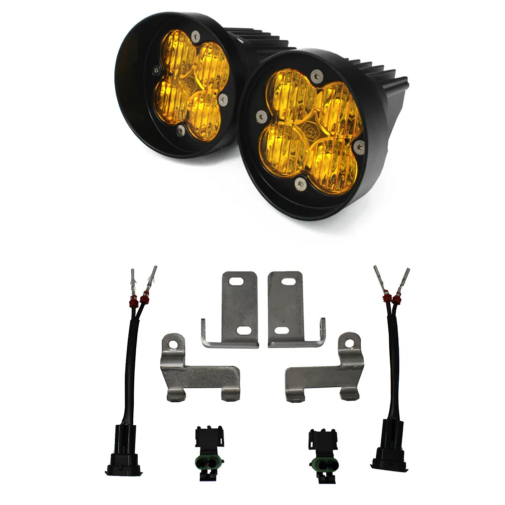 447115 – BAJA DESIGN Driving/ Fog Light, LED Bulb 4 LED Bulbs 3.5 Inch Round 26 Watt Bulbs Amp Draw 2 AMP Wide Corner...